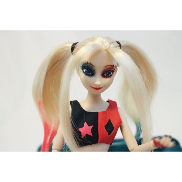 Custom Harley Quinn Repaint Art Doll Elsa OOAK - Picture 5 of 12